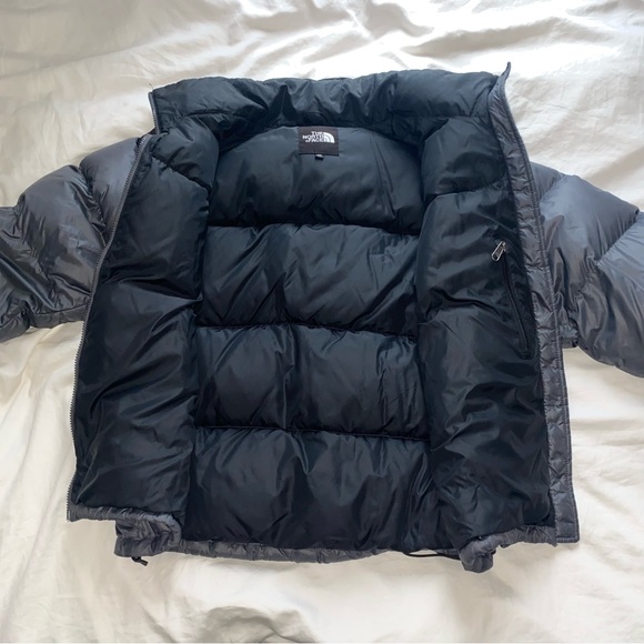 🌘 the north face nupste puffer in grey/black - Picture 3 of 4